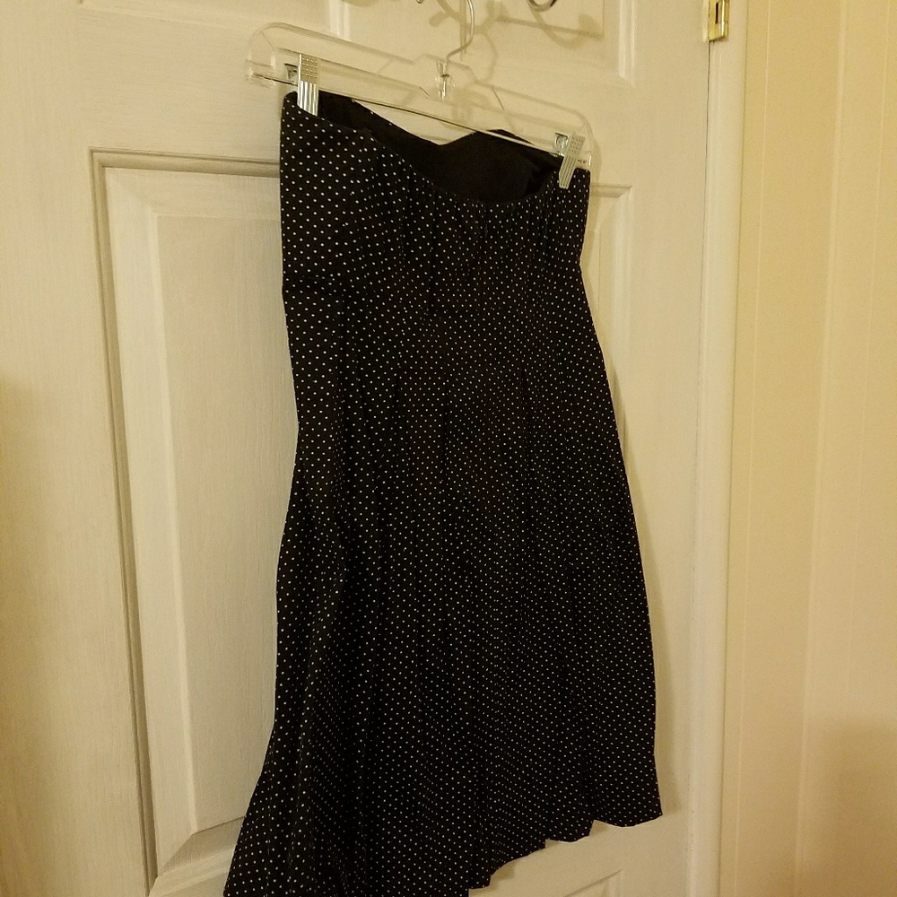 CHARLOTTE RUSSE POKA DOT BLACK COCKTAIL DRESS